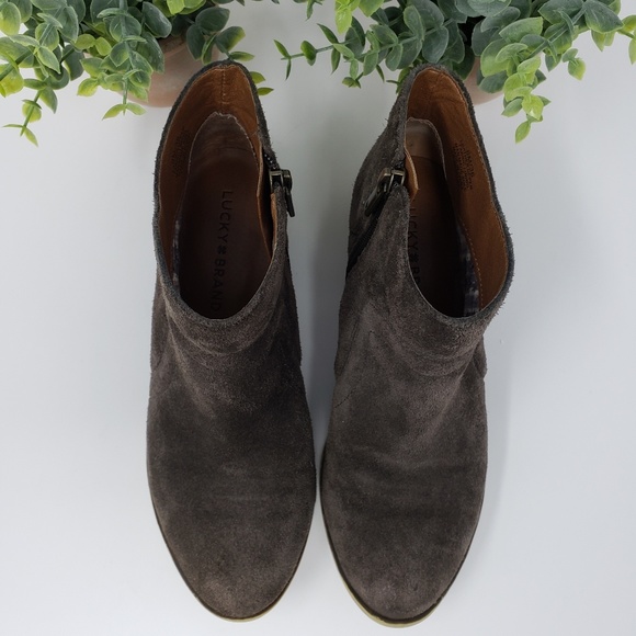 Lucky Brand Dark Brown Booties Size 6 - Picture 2 of 8